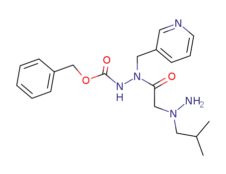 Molecular Structure of 827337-78-0 (Hydrazinecarboxylic acid,
2-[[1-(2-methylpropyl)hydrazino]acetyl]-2-(3-pyridinylmethyl)-,
phenylmethyl ester)
