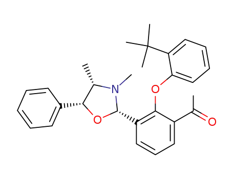 1-[2-(2-tert-butylphenoxy)-3-(2'S,4'S,5'R)-(3',4'-dimethyl-5'-phenyloxazolidin-2-yl)phenyl]ethan-1-one
