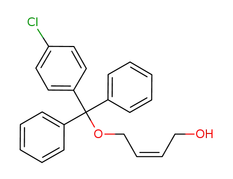 Molecular Structure of 921588-05-8 (2-Buten-1-ol, 4-[(4-chlorophenyl)diphenylmethoxy]-, (2Z)-)