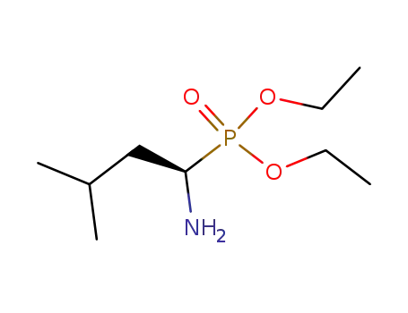 Molecular Structure of 159171-46-7 (Phosphonic acid, [(1R)-1-amino-3-methylbutyl]-, diethyl ester)