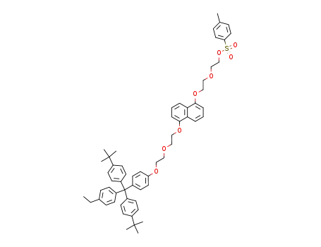 toluene-4-sulfonic acid 2-(2-{5-[2-(2-{4-[bis-(4-<i>tert</i>-butyl-phenyl)-(4-ethyl-phenyl)-methyl]-phenoxy}-ethoxy)-ethoxy]-naphthalen-1-yloxy}-ethoxy)-ethyl ester