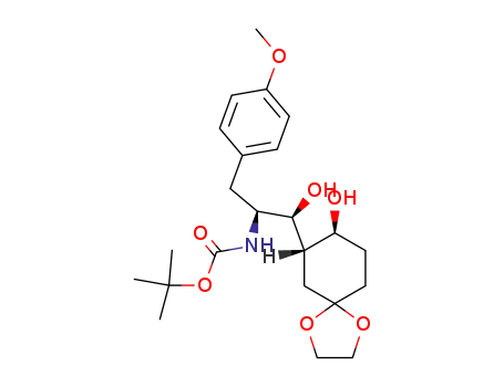 [2-hydroxy-2-(8-hydroxy-1,4-dioxaspiro[4.5]dec-7-yl)-1-(4-methoxybenzyl)ethyl]carbamic acid tert-butyl ester