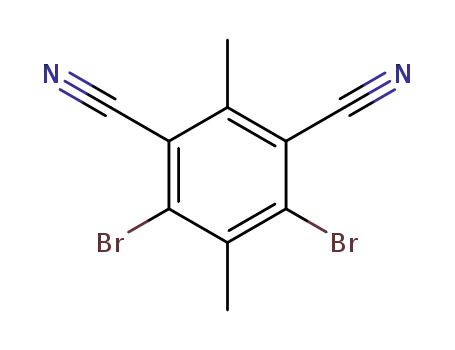 Molecular Structure of 499154-29-9 (1,3-Benzenedicarbonitrile, 4,6-dibromo-2,5-dimethyl-)