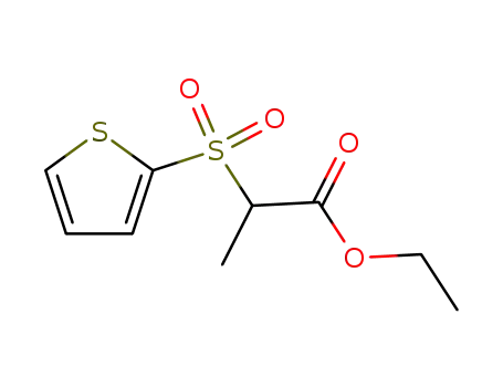 Molecular Structure of 212771-40-9 (Propanoic acid, 2-(2-thienylsulfonyl)-, ethyl ester)
