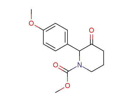 1-Piperidinecarboxylic acid, 2-(4-methoxyphenyl)-3-oxo-, methyl ester