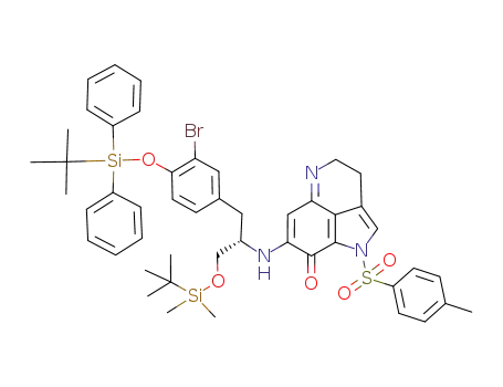 7-[2-(3-bromo-4-tert-butyldiphenylsilyloxyphenyl)-1-(tert-butyldimethylsilyloxymethyl)ethylamino]-1-(toluene-4-sulfonyl)-3,4-dihydro-1H-pyrrolo[4,3,2-de]quinolin-8-one