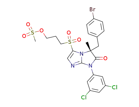 (R)-methanesulfonic acid 3-[5-(4-bromobenzyl)-7-(3,5-dichlorophenyl)-5-methyl-6-oxo-6,7-dihydro-5H-imidazo[1,2-α]imidazolyl-3-sulfonyl]propyl ester