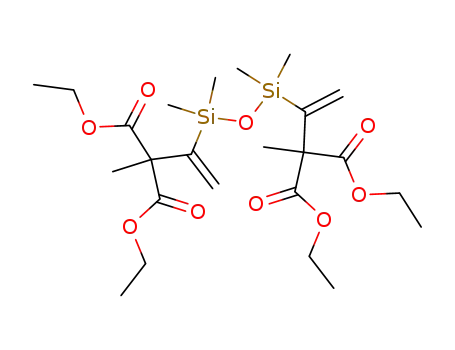 2-{1-[3-(2,2-Bis-ethoxycarbonyl-1-methylene-propyl)-1,1,3,3-tetramethyl-disiloxanyl]-vinyl}-2-methyl-malonic acid diethyl ester
