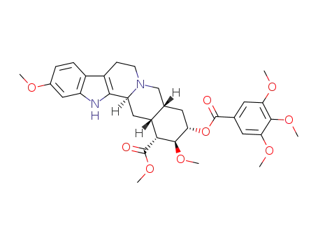 Molecular Structure of 6872-69-1 (Yohimban-16-carboxylicacid, 11,17-dimethoxy-18-[(3,4,5-trimethoxybenzoyl)oxy]-, methyl ester, (3b,16a,17b,18b,20a)- (9CI))