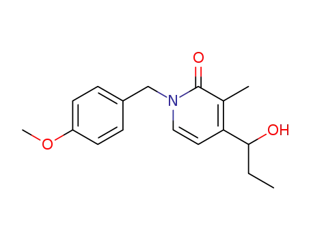 2(1H)-Pyridinone,
4-(1-hydroxypropyl)-1-[(4-methoxyphenyl)methyl]-3-methyl-