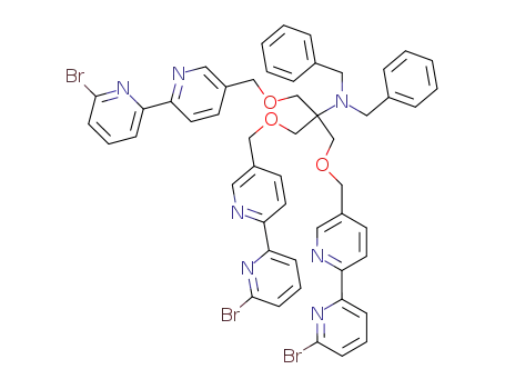 dibenzyl-[2-(6'-bromo-[2,2']bipyridinyl-5-ylmethoxy)-1,1-bis-(6'-bromo-[2,2']bipyridinyl-5-ylmethoxymethyl)-ethyl]-amine