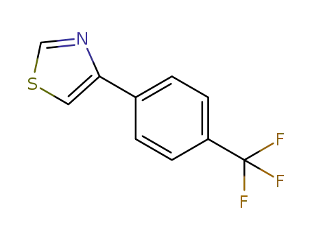 Molecular Structure of 939805-20-6 (Thiazole, 4-[4-(trifluoromethyl)phenyl]-)