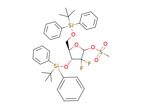 3,5-bis(tert-butyldiphenylsilyloxy)-1-methanesulfonyloxy-2-deoxy-2,2-difluororibose