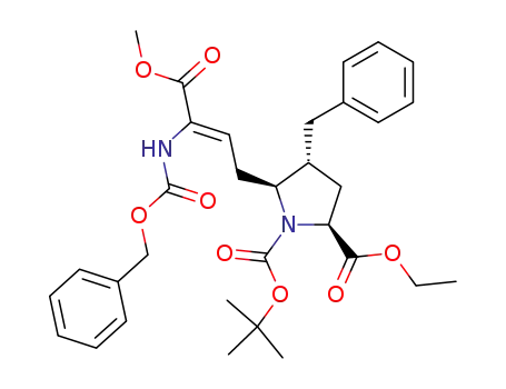 (4R,5S)-N<sup>α</sup>-tert-butoxycarbonyl-5-[3-(benzyloxycarbonyl)amino-3-(methoxycarbonyl)allyl]-4-benzyl-L-proline ethyl ester