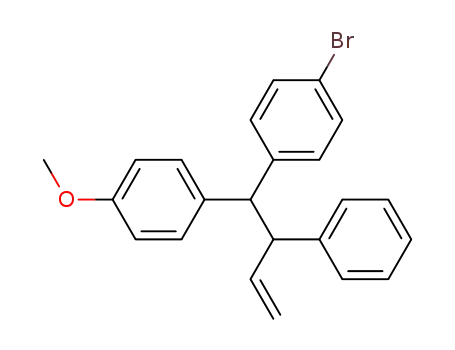 Molecular Structure of 693818-58-5 (4-(4-bromophenyl)-4-(4-methoxyphenyl)-3-phenylbut-1-ene)