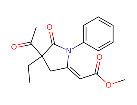 methyl (Z)-(4-acetyl-4-ethyl-5-oxo-1-phenylpyrrolidin-2-ylidene)acetate