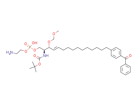 (2S,3R)-1-O-[(2'-aminoethyl)(hydroxy)phosphoryl]-2-(N-(tert-butoxycarbonyl)amino)-3-O-methoxymethyl-15-(4'-benzoylphenyl)-(4E)-pentadecene-1,3-diol