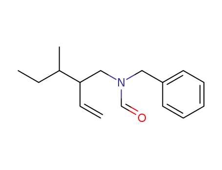 Molecular Structure of 502170-29-8 (Formamide, N-(2-ethenyl-3-methylpentyl)-N-(phenylmethyl)-)