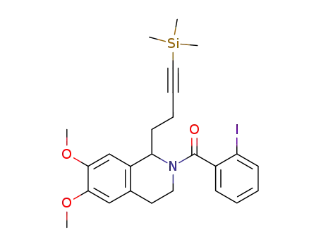 2-(o-iodobenzoyl)-6,7-dimethoxy-1-[4-(trimethylsilyl)but-3-ynyl]-1,2,3,4-tetrahydroisoquinoline