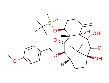 (1S,3S,4R,8S,9S,11R,12S)-8-(tert-Butyl-dimethyl-silanyloxy)-1,3-dihydroxy-11-(4-methoxy-benzyloxy)-9,15,15-trimethyl-5-methylene-tricyclo[10.2.1.0<sup>4,9</sup>]pentadecane-2,10-dione