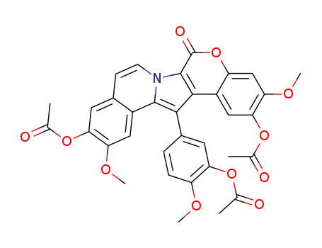 14-(3-acetoxy-4-methoxyphenyl)-2,11-diacetoxy-3,12-dimethoxy-6H-chromeno[4',3':4,5]pyrrolo[2,1-a]isoquinolin-6-one