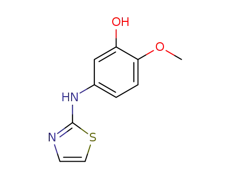 Molecular Structure of 933045-58-0 (2-methoxy-5-(thiazol-2-ylamino)phenol)