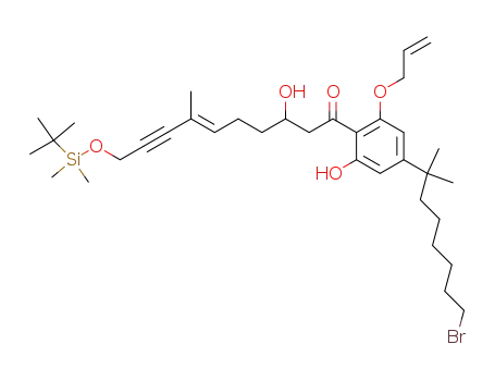 6-Decen-8-yn-1-one,
1-[4-(7-bromo-1,1-dimethylheptyl)-2-hydroxy-6-(2-propenyloxy)phenyl]-1
0-[[(1,1-dimethylethyl)dimethylsilyl]oxy]-3-hydroxy-7-methyl-, (6E)-