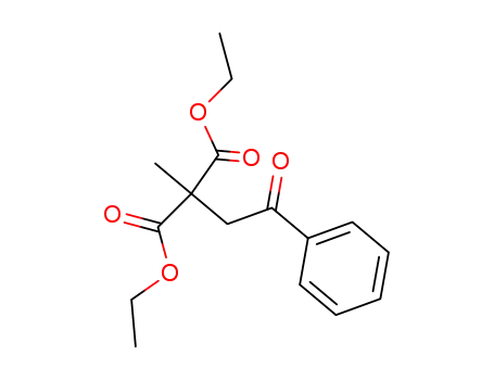 Molecular Structure of 124286-43-7 (Propanedioic acid, methyl(2-oxo-2-phenylethyl)-, diethyl ester)