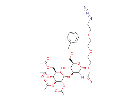 8-azido-3,6-dioxaoctyl 2-acetamido-6-O-benzyl-2-deoxy-3-O-(2,3,4,6-tetra-O-acetyl-α-D-galactopyranosyl)-β-D-glucopyranoside