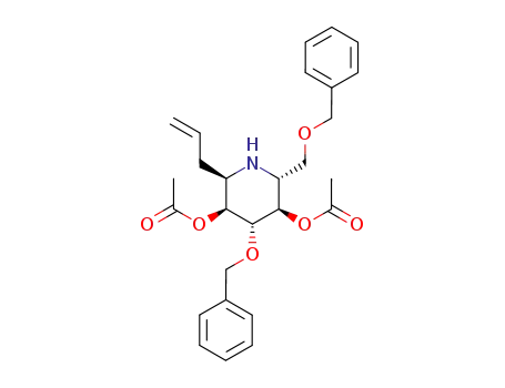 3,5-Piperidinediol,
4-(phenylmethoxy)-2-[(phenylmethoxy)methyl]-6-(2-propenyl)-, diacetate
(ester), (2R,3R,4R,5S,6R)-