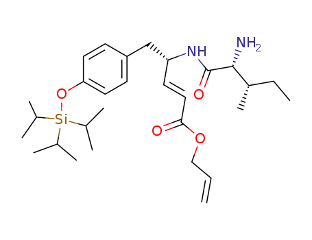 (E)-(S)-4-((2R,3S)-2-Amino-3-methyl-pentanoylamino)-5-(4-triisopropylsilanyloxy-phenyl)-pent-2-enoic acid allyl ester