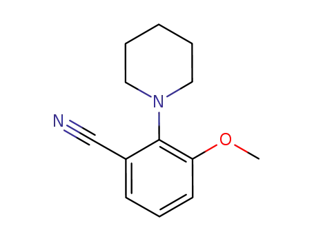 Molecular Structure of 1130556-55-6 (3-methoxy-2-(piperidin-1-yl)benzonitrile)