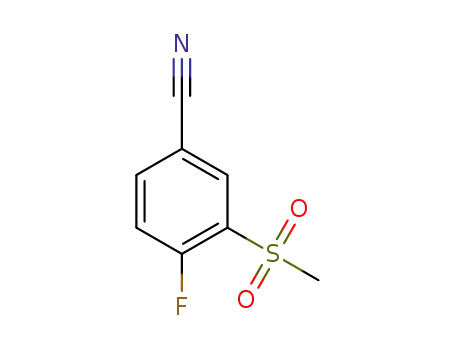 Molecular Structure of 914636-47-8 (4-Fluoro-3-(methylsulphonyl)benzonitrile 97%)