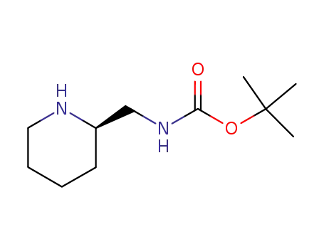 Molecular Structure of 139004-96-9 ((R)-PIPERIDIN-2-YLMETHYL-CARBAMIC ACID TERT-BUTYL ESTER)