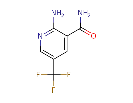 Molecular Structure of 1211525-02-8 (2-aMino-5-(trifluoroMethyl)pyridine-3-carboxaMide)