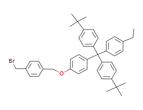 Molecular Structure of 544708-57-8 (4-[4-[bis(4-t-butylphenyl)-4-ethylphenylmethyl]phenoxymethyl]benzylbromide)