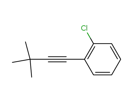 Molecular Structure of 66582-05-6 (Benzene, 1-chloro-2-(3,3-dimethyl-1-butynyl)-)