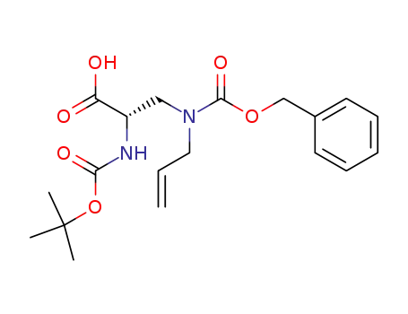 Molecular Structure of 194934-75-3 (L-Alanine,
N-[(1,1-dimethylethoxy)carbonyl]-3-[[(phenylmethoxy)carbonyl]-2-propen
ylamino]-)