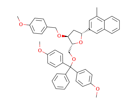 (2R,3S,5R)-2-[Bis-(4-methoxy-phenyl)-phenyl-methoxymethyl]-3-(4-methoxy-benzyloxy)-5-(4-methyl-naphthalen-2-yl)-tetrahydro-furan