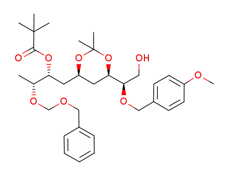 1-[(6-{(1R)-2-hydroxy-1-[(4-methoxyphenyl)methoxy]ethyl}(4S,6R)-2,2-dimethyl(1,3-dioxan-4-yl))methyl](1R,2R)-2-[(phenylmethoxy)methoxy]propyl 2,2-dimethylpropanoate