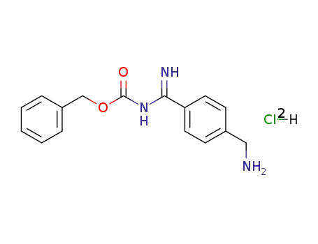 Carbamic acid, [[4-(aminomethyl)phenyl]iminomethyl]-, phenylmethyl
ester, dihydrochloride