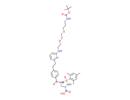 3-{4-[2-(6-{2-[2-(3-<i>tert</i>-butoxycarbonylamino-propoxy)-ethoxy]-ethylamino}-pyridin-2-yl)-ethyl]-benzoylamino}-2-(2,4,6-trimethyl-benzenesulfonylamino)-propionic acid