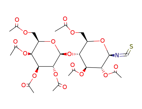 Molecular Structure of 81319-58-6 (Hepta-O-acetyl-β-D-maltosyl-isothiocyanate)