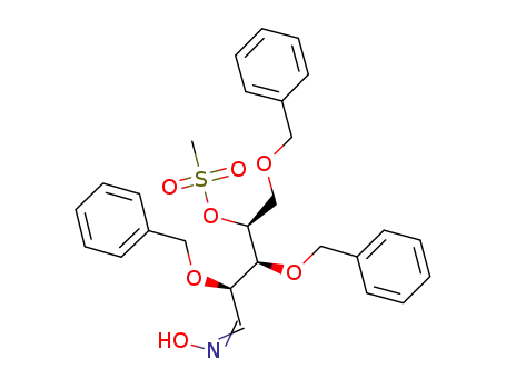 Methanesulfonic acid (1S,2S,3R)-2,3-bis-benzyloxy-1-benzyloxymethyl-4-hydroxyimino-butyl ester