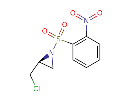 Molecular Structure of 765908-15-4 (Aziridine, 2-(chloromethyl)-1-[(2-nitrophenyl)sulfonyl]-, (2S)-)