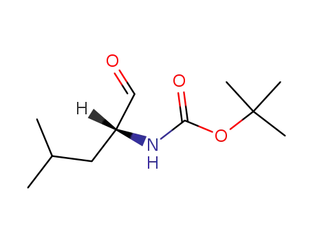 Molecular Structure of 116662-96-5 (tert-butyl (R)-1-formyl-3-methylbutylcarbamate)