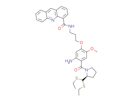 (2S)-N-{4-[3'-(4-acridi-nylcarboxamido)-propyl]-oxy-5-methoxy-2-aminobenzoyl}pyrrolidine-2-carboxaldehyde diethyl thioacetal