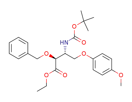 Butanoic acid,
3-[[(1,1-dimethylethoxy)carbonyl]amino]-4-(4-methoxyphenoxy)-2-(phen
ylmethoxy)-, ethyl ester, (2S,3R)-