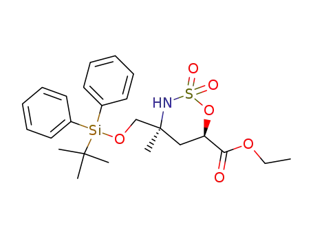 (4S,6R)-4-(tert-Butyl-diphenyl-silanyloxymethyl)-4-methyl-2,2-dioxo-2λ<sup>6</sup>-[1,2,3]oxathiazinane-6-carboxylic acid ethyl ester