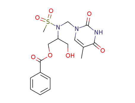 1-{N-[2-benzoyloxy-1-(hydroxymethyl)ethyl]mesylaminomethyl}-5-methyl-1H,3H-pyrimidin-2,4-dione